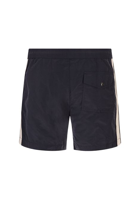 Costume Da Bagno Blu Con Patch Logo MONCLER | 091-2C00012 598L4778